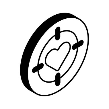 Aşk hedefinin bu inanılmaz ikonunu tut, aşk hedefi, sevgililer günü vektör tasarımı