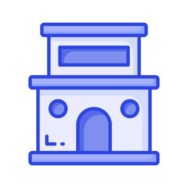 Beyaz arkaplanda izole edilmiş ev inşa vektör tasarımı