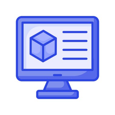 3d modelleme vektör tasarımı, beyaz arkaplanda izole edilmiş simge kullanmaya hazır