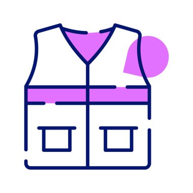 Modern tarzda bir güvenlik önlüğü, koruyucu ceket, inşaat yeleği.