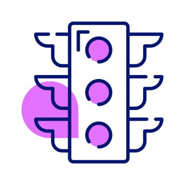 Trafik işaretlerinin güzel tasarlanmış vektörü, trafik ışıkları simgesi