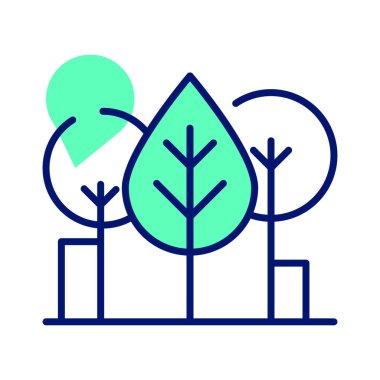 An icon of forest trees, modern vector of trees