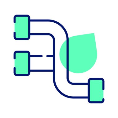 Modern tasarım tarzında tesisat simgesi, simge kullanmaya hazır