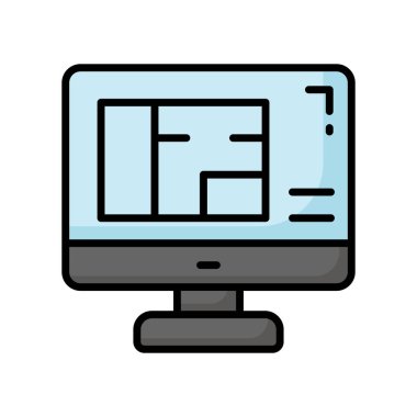 Ev planının, mimari ev tasarımının görsel olarak mükemmel simgesine bir bakın.