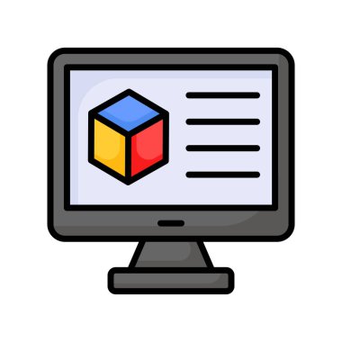 3d modelleme vektör tasarımı, beyaz arkaplanda izole edilmiş simge kullanmaya hazır