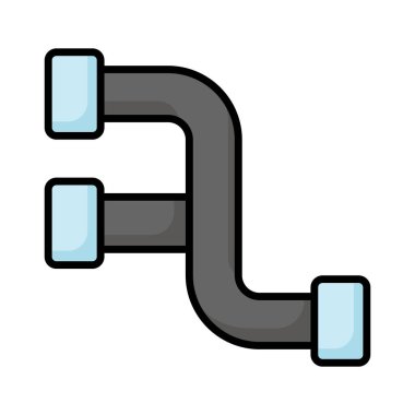 Modern tasarım tarzında tesisat simgesi, simge kullanmaya hazır