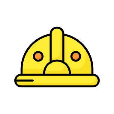 İnşaat şapkasının bu özenle hazırlanmış simgesini, mühendislerin şapka vektör tasarımını alın.