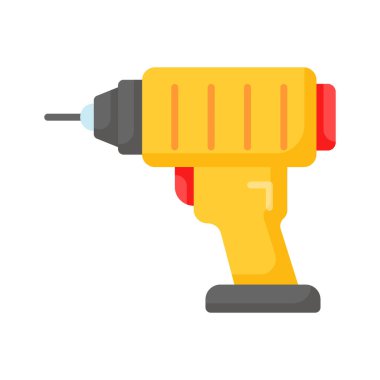 Matkap makinesinin bu inanılmaz simgesine tutun, öncelikle yuvarlak delikler açmak için kullanılan bir araç