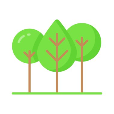 An icon of forest trees, modern vector of trees
