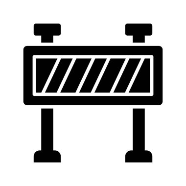 İnşaat bariyerinin inanılmaz bir simgesi, barikat vektör tasarımı