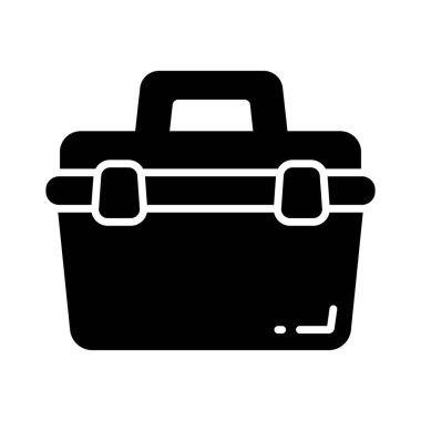 Moda tasarım tarzında şaşırtıcı bir araç kutusu simgesi