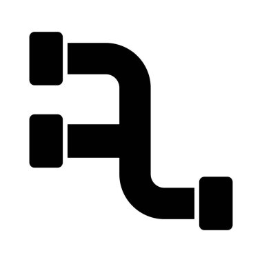 Modern tasarım tarzında tesisat simgesi, simge kullanmaya hazır