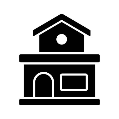 Beyaz arkaplanda izole edilmiş ev inşa vektör tasarımı