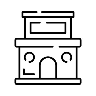 Beyaz arkaplanda izole edilmiş ev inşa vektör tasarımı