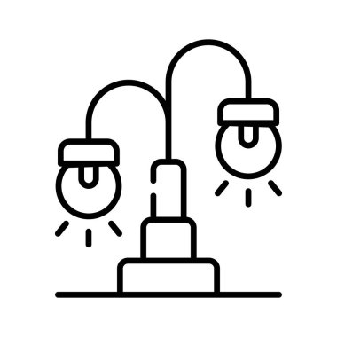 Bu dikkatlice tasarlanmış sokak lambaları ikonunu modern tarzda yakala.