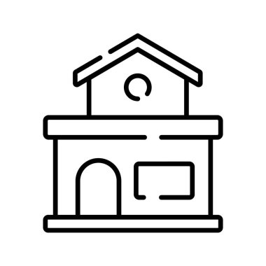 Beyaz arkaplanda izole edilmiş ev inşa vektör tasarımı