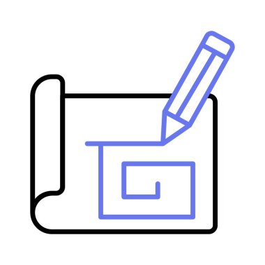 Mimari planın inanılmaz bir simgesi, ev planının moda simgesi.