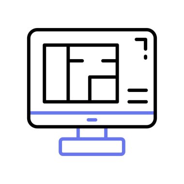 Ev planının, mimari ev tasarımının görsel olarak mükemmel simgesine bir bakın.