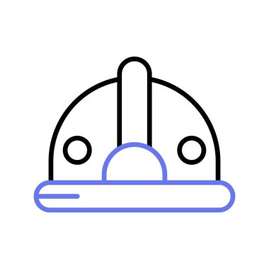 İnşaat şapkasının bu özenle hazırlanmış simgesini, mühendislerin şapka vektör tasarımını alın.