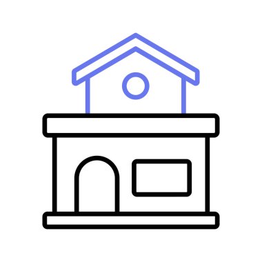 Beyaz arkaplanda izole edilmiş ev inşa vektör tasarımı