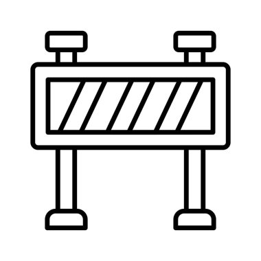 İnşaat bariyerinin inanılmaz bir simgesi, barikat vektör tasarımı