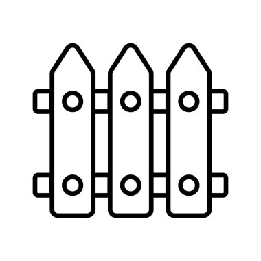 Bu güzel çit vektörünü, ahşap bariyer simgesini kontrol et