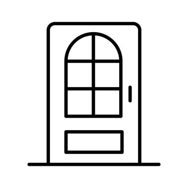 Ev giriş kapısının güzel tasarlanmış simgesi, moda biçim simgesi