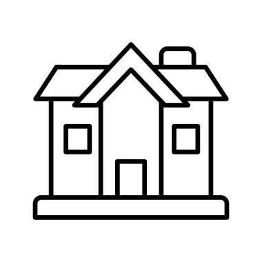 Beyaz arkaplanda izole edilmiş ev inşa vektör tasarımı