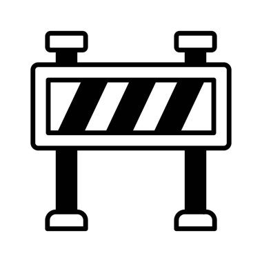 İnşaat bariyerinin inanılmaz bir simgesi, barikat vektör tasarımı