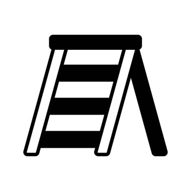 Merdiven ve merdiven taşıyıcısının güzel tasarlanmış moda simgesi