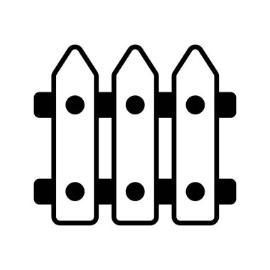 Bu güzel çit vektörünü, ahşap bariyer simgesini kontrol et