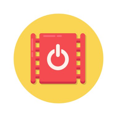 Bu film makarasının yaratıcı simgesini moda düz stil yakalayın