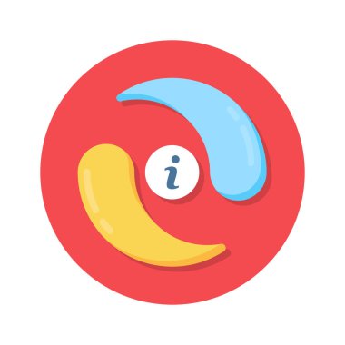 Modern düz tarzda bu inanılmaz bilgi ikonuna bir bakın.