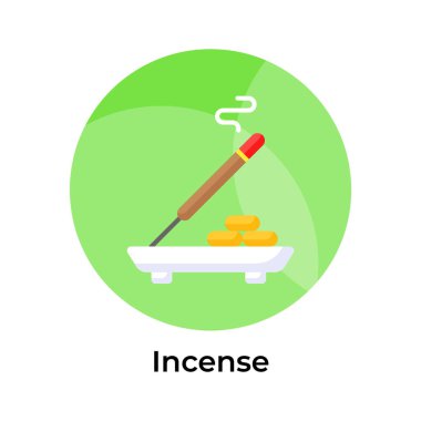 İyi tasarlanmış tütsü, beyaz arkaplanda izole edilmiş bir vektör.