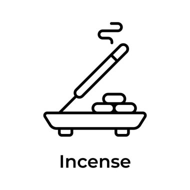 İyi tasarlanmış tütsü, beyaz arkaplanda izole edilmiş bir vektör.