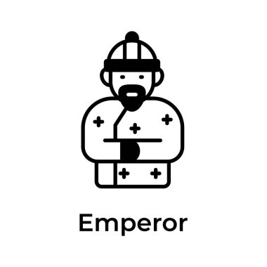 Çin imparatoru vektör tasarımı beyaz arkaplanda izole edildi
