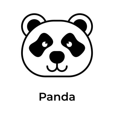 Bu görsel olarak çekici panda simgesini tutun, vektör kullanmaya hazır olun