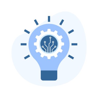 Bu inanılmaz yüksek teknoloji ikonunu düz stil olarak ele alın.