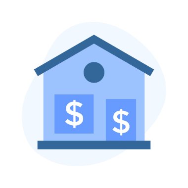 Ev kredisinin inanılmaz bir simgesi, vektör kullanmaya hazır.