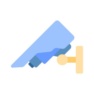 Kapalı devre televizyon, kapalı devre kamera izleme vektör tasarımı, güvenlik kamerası simgesi