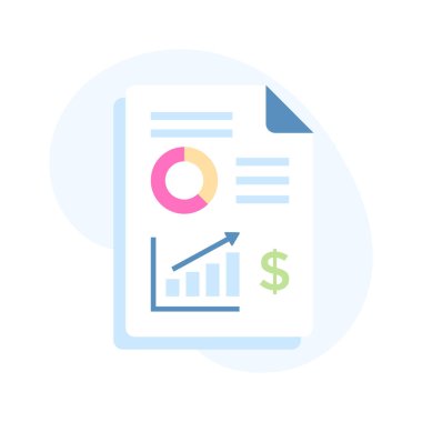 İş büyümesi düz simgesi beyaz arkaplanda izole