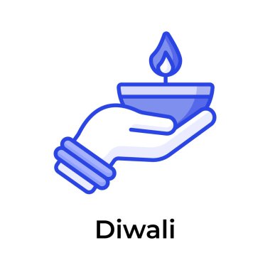 Diwali dekorasyonu, modern tasarım tarzında güzel dizayn edilmiş bir gaz lambası.