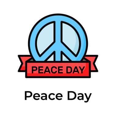 Düzenlenebilir vektör kullanmaya hazır dünya barış günü simgesi tasarımı