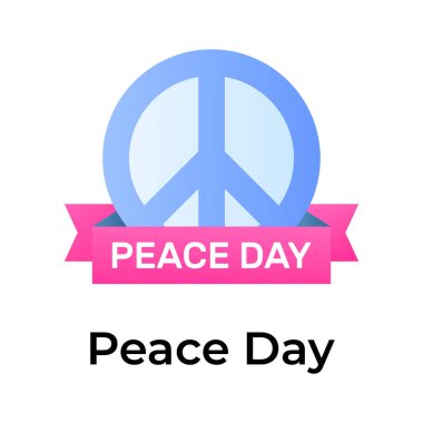Düzenlenebilir vektör kullanmaya hazır dünya barış günü simgesi tasarımı