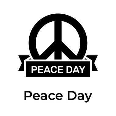 Düzenlenebilir vektör kullanmaya hazır dünya barış günü simgesi tasarımı