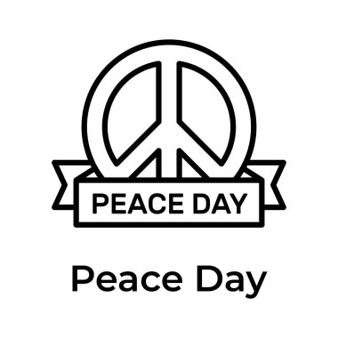 Düzenlenebilir vektör kullanmaya hazır dünya barış günü simgesi tasarımı