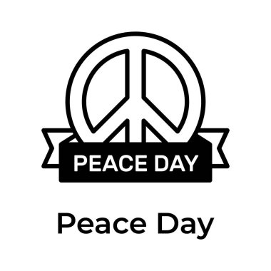 Düzenlenebilir vektör kullanmaya hazır dünya barış günü simgesi tasarımı
