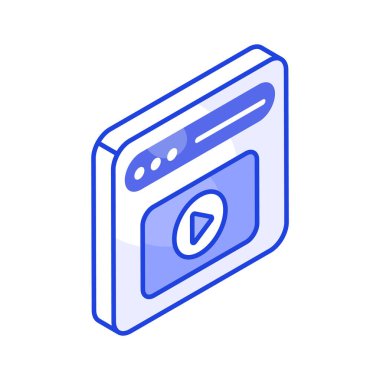 Web sitesi pazarlama, video pazarlama vektör tasarımının bu güzel ve şaşırtıcı simgesini yakalayın