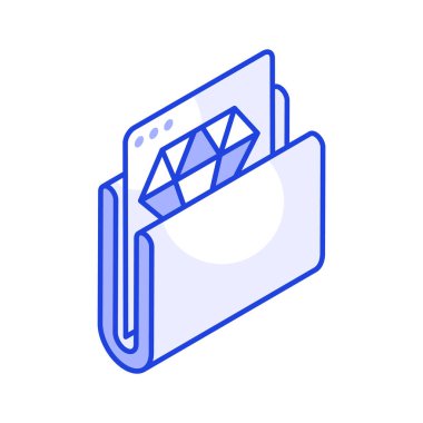 Dosya dizini, premium veri, önemli dizin izometrik vektör tasarımı