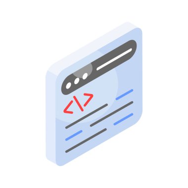 Web sitesi geliştirme ve programlama vektörünün iyi tasarlanmış izometrik simgesi